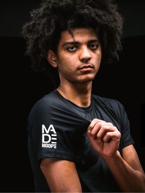 Kids' Black Short-Sleeve Performance Tee